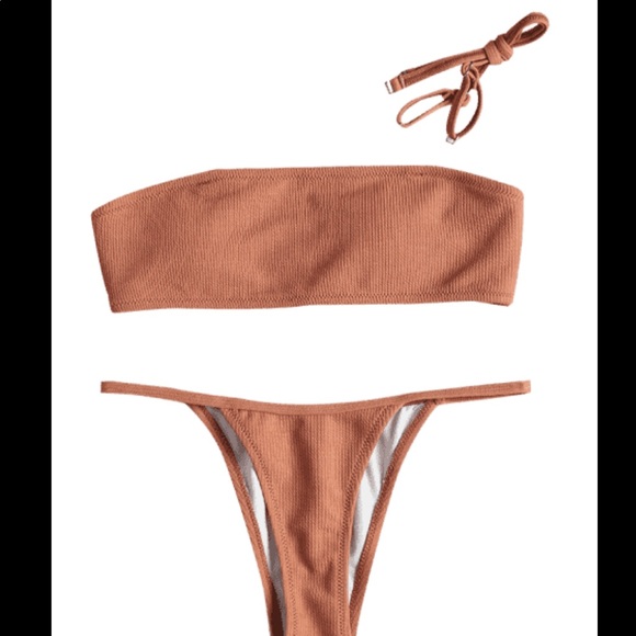 Zaful Cami Ribbed Bikini Set - Picture 3 of 5